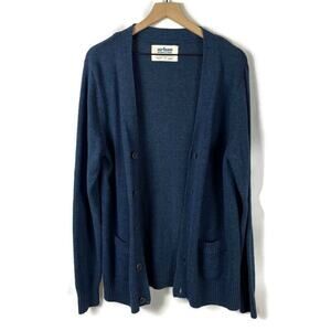 URBAN PIPELINE Men's Blue Cardigan Sweater Size Large Teacher Academia Preppy